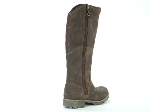Womens Timberland EK Wilils 3261R Brown Leather Zip Up Tall Casual Winter Boots