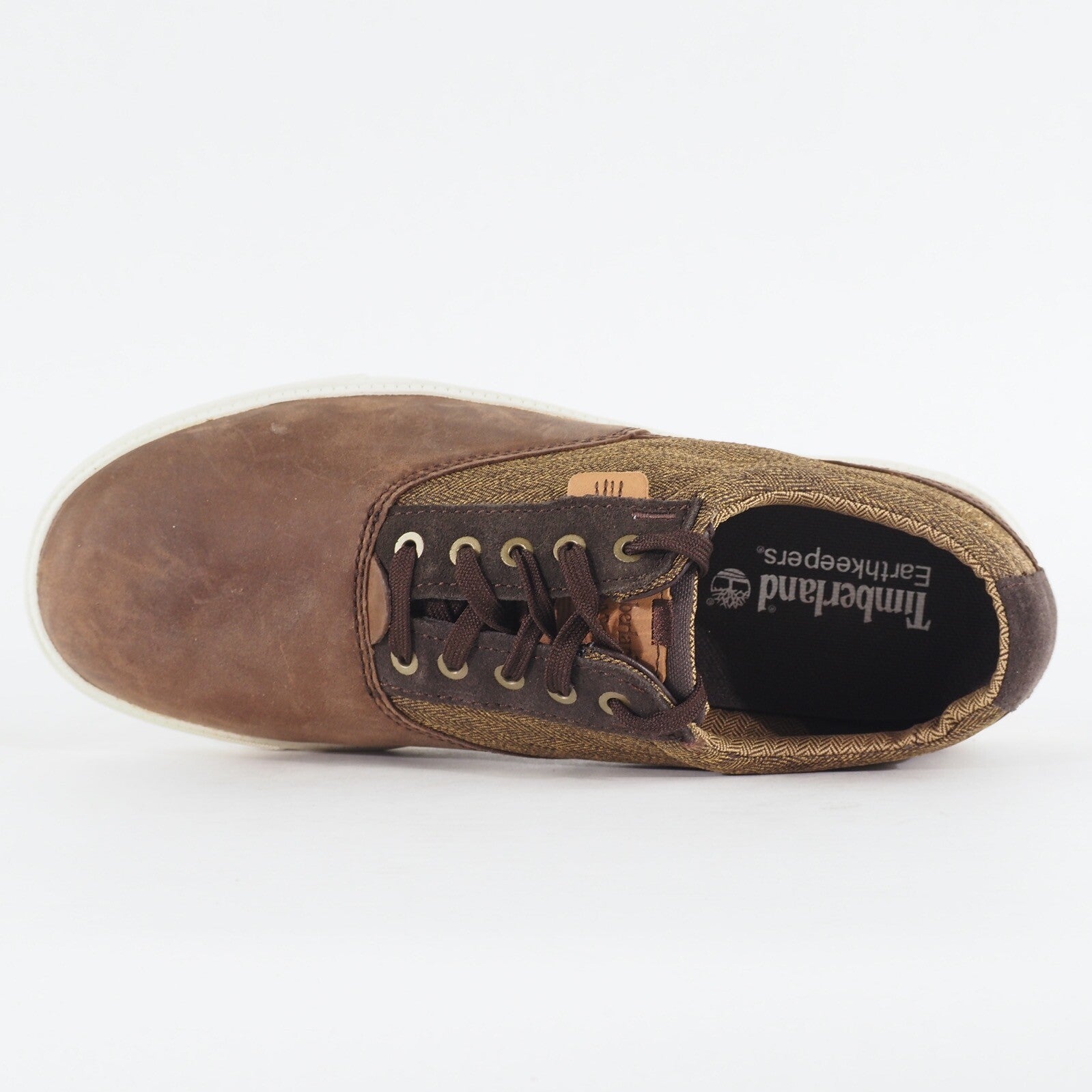 Mens Timberland EK Fulk Oxford 6807A Medium Brown Leather Lace Up Casual Shoes