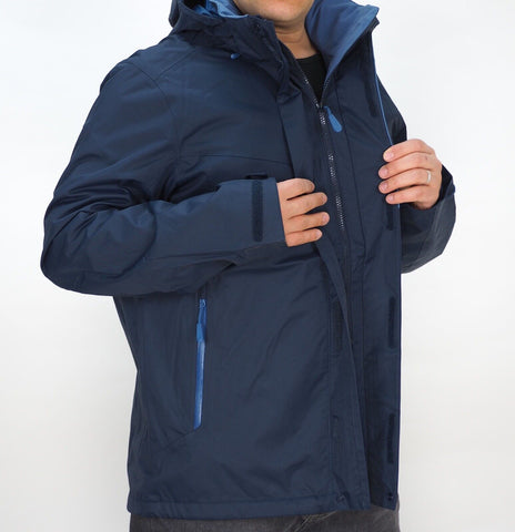 Mens Jack Wolfskin El Paso 5014641 Night Blue Zip Up Waterproof Windproof Jacket