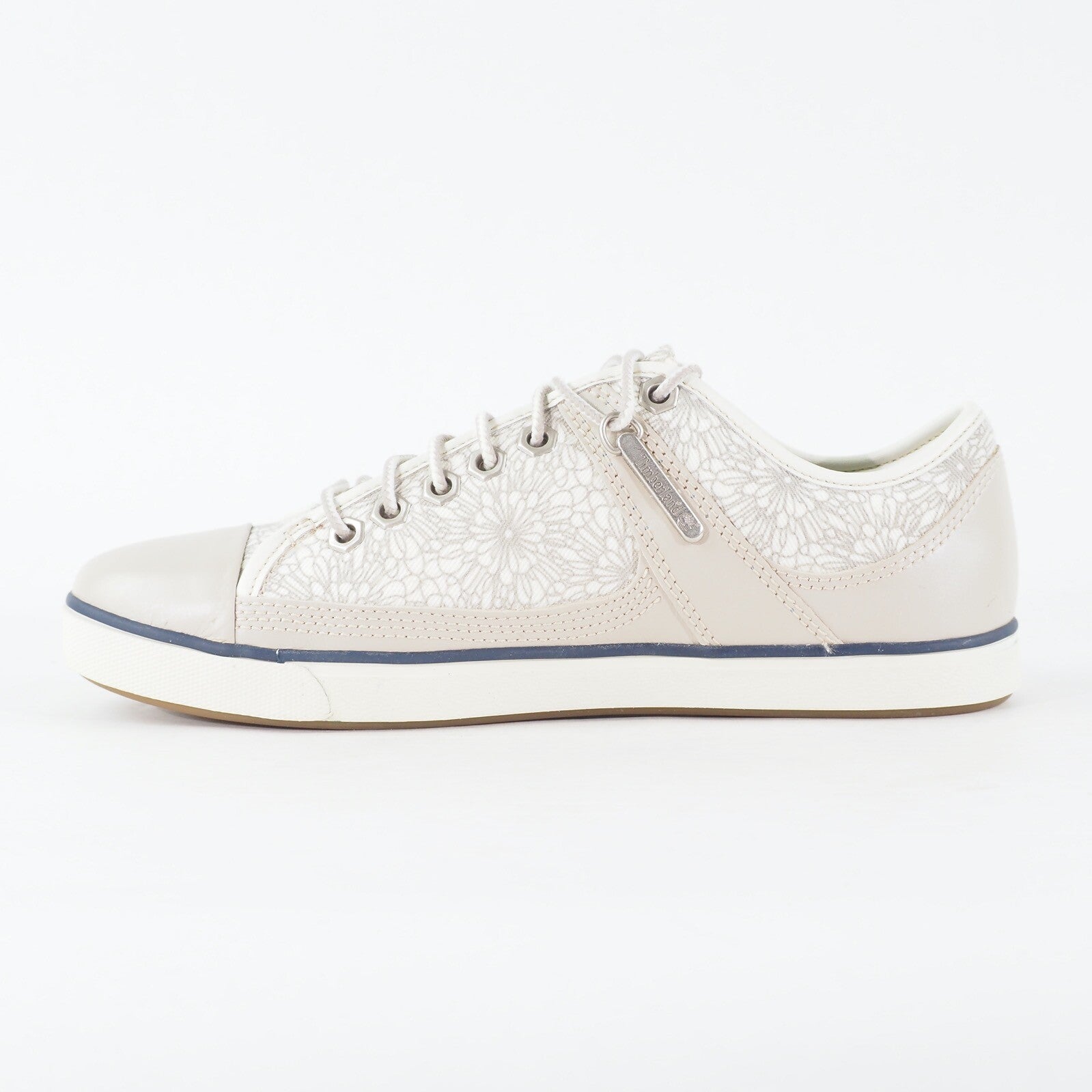 Womens Timberland Deering Ox 24678 White Floral Canvas / Leather Casual Shoes