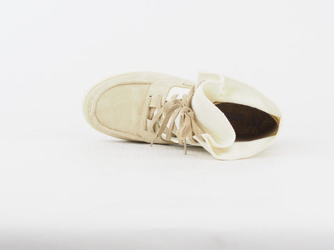 Womens Timberland Brattle Fold Down 26696 Beige Lace Up Leather Casual Boots