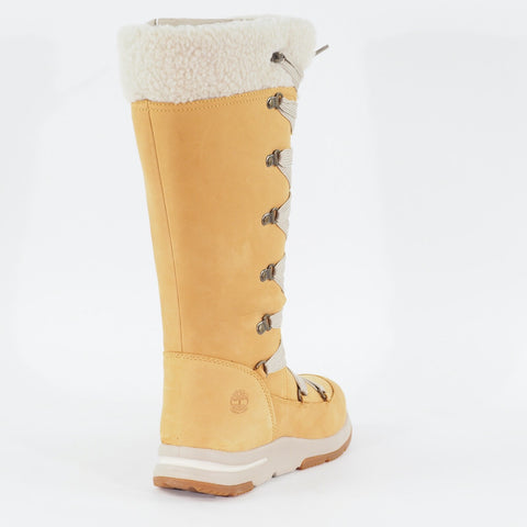 Womens Timberland Mabel Town Waterproof A1ZRU Wheat Leather Tall Snow Boots
