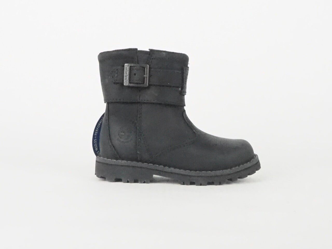 Toddlers Timberland Asphalt Trail 8388R Black Leather Zip Up Girls Boots