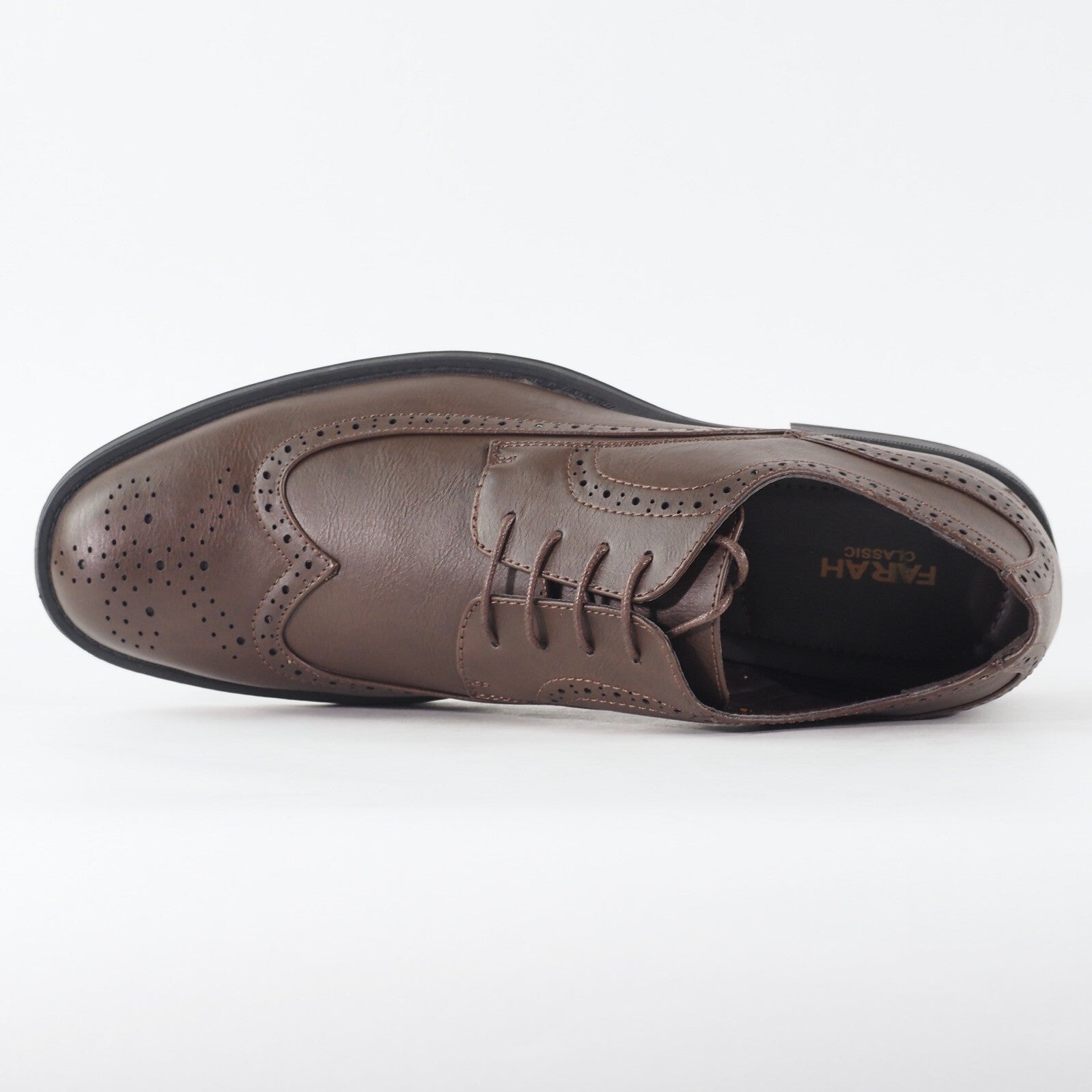 Mens Farah Classic Sherbourne FAC0008 Dark Brown Leather Lace Up Formal Shoes