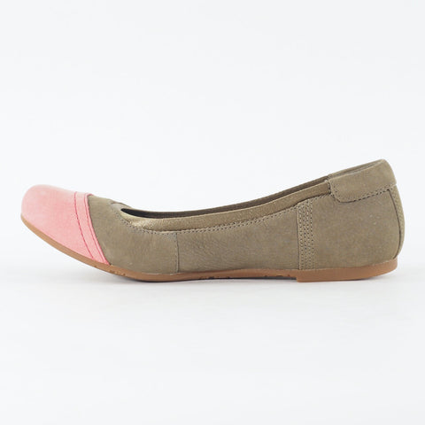 Womens Timberland Earthkeepers 8424B Khaki / Pink Leather Slip On Casual Shoes