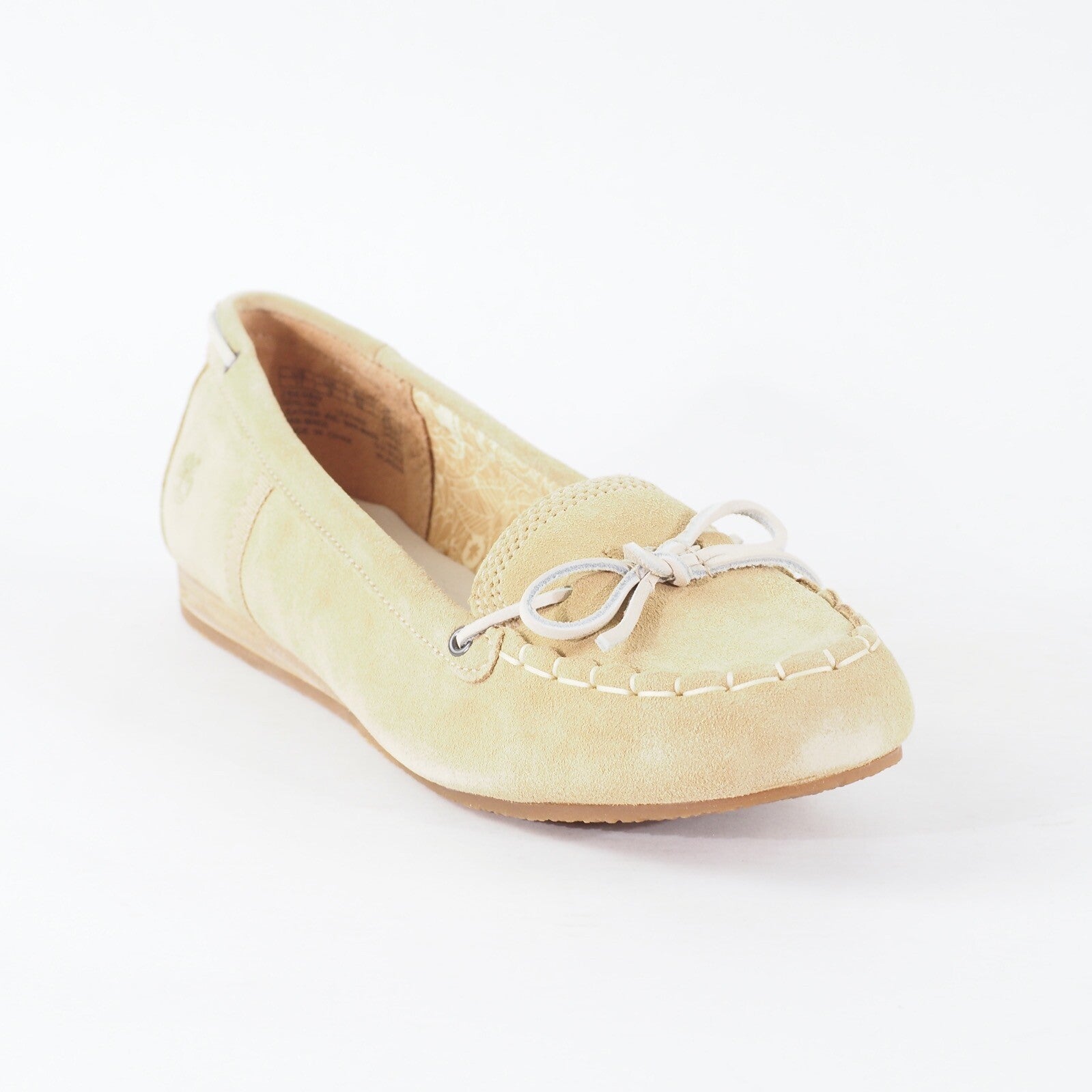 Womens Timberland Caska Moc 26698 Light Tan Leather Slip On Casual Loafer Shoes