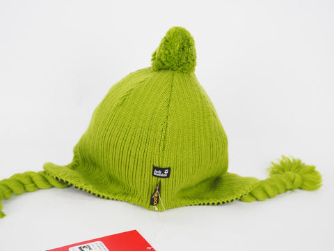 New Jack Wolfskin Womens Stormlock Rope Hat 19249 Winter Bobble Hat Green
