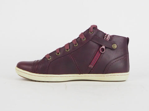 Womens Timberland Ek Northport 8525A Burgundy Leather Lace Up Chukka Boots