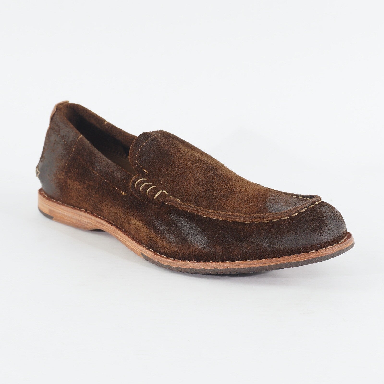 Mens Timberland Counterpane 79526 Dark Brown Leather Slip On Casual Loafer Shoes