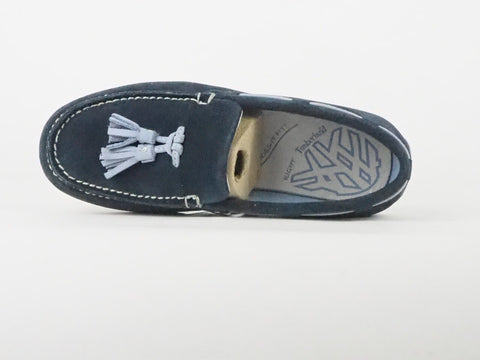 Youths Timberland Baldaci Driver 31737 Navy Leather Girls Slip On Shoes 