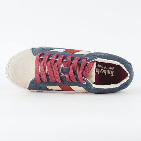 Womens Timberland EK Glastenbury Ox 8665A Navy Blue Leather Lace Up Casual Shoes
