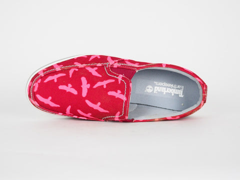 Mens Timberland EarthKeepers Northend Cruiser 6512A Red Canvas Slip On Trainers