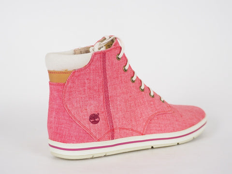 Womens Timberland EK Casco Bay Canvas 8947A Casual Pink Lace Up Chukka Boots