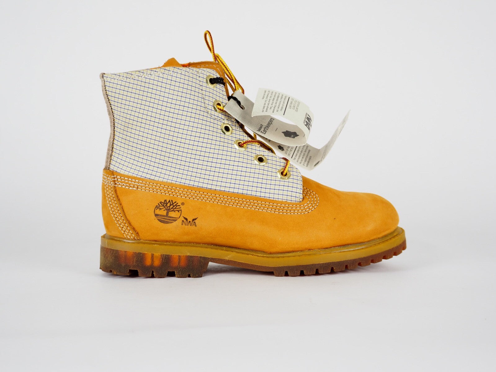 Womens Timberland EK Nadege 3711R Wheat Leather Textile Lace Up Chukka Boots