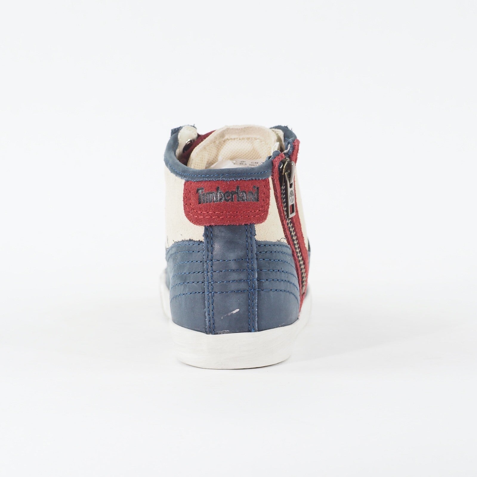 Womens Timberland EK Glastenbury Chukka 8666A Navy Off White Leather Zip Boots