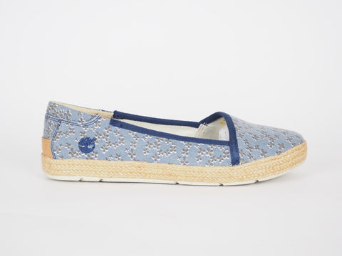 Womens Timberland EK CascoBay Fab 8828A Blue Floral Canvas Slip On Casual Shoes