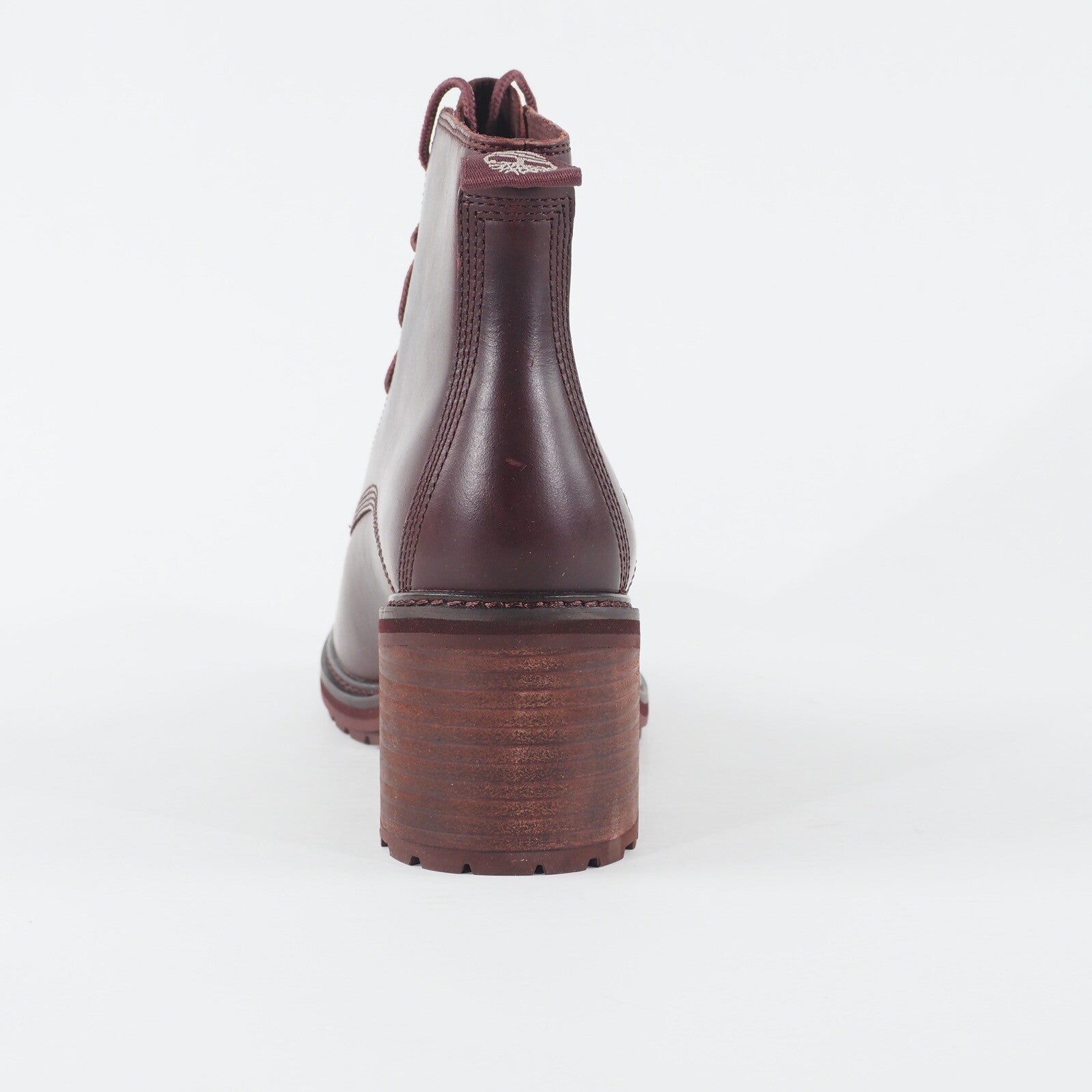 Womens Timberland Sienna High A23M6 Burgundy Leather Lace Up Walking Ankle Boots