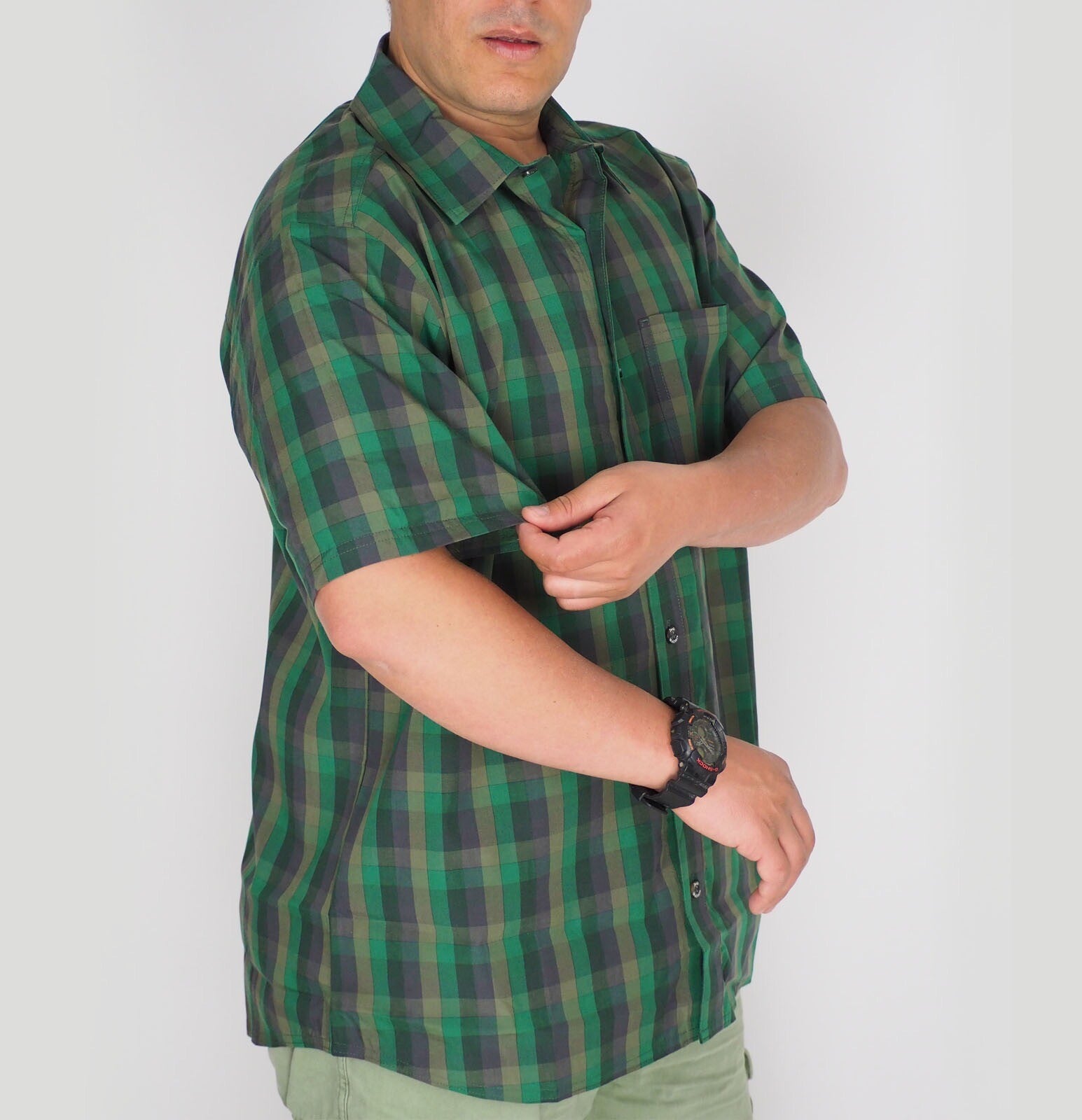 Mens Jack Wolfskin 5007861 Spruce Checks Short Sleeved Shirt 