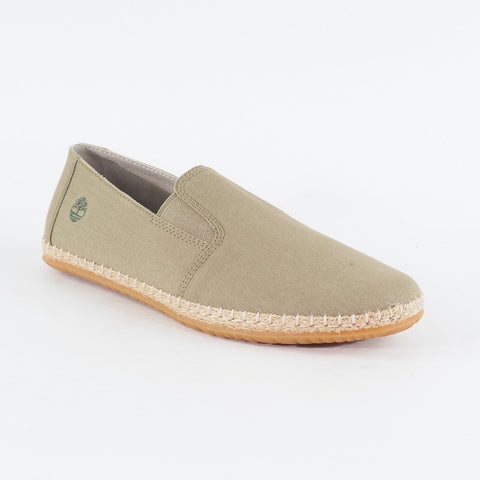 Mens Timberland Surfs Edge A233V Olive Green Canvas Slip On Casual Summer Shoes