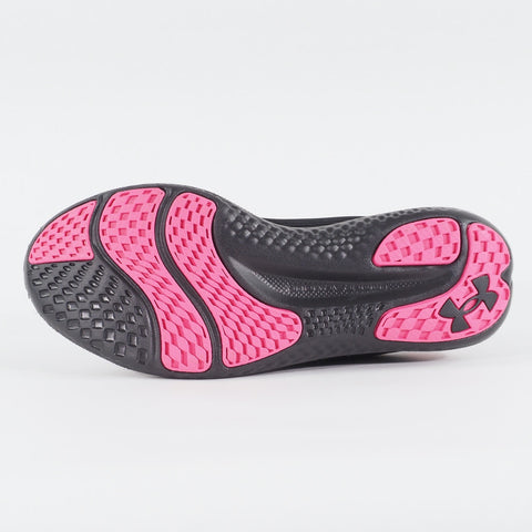 Womens Under Armour Speed Swift Black Pink Mesh Running Lace Up Sports Trainers