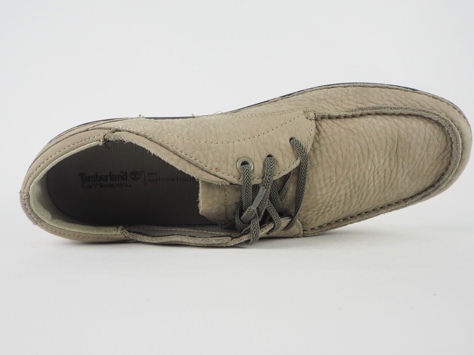 Mens Timberland EK Drum MOC Toe Oxford 5931R Taupe Grey Leather Lace Up Shoes