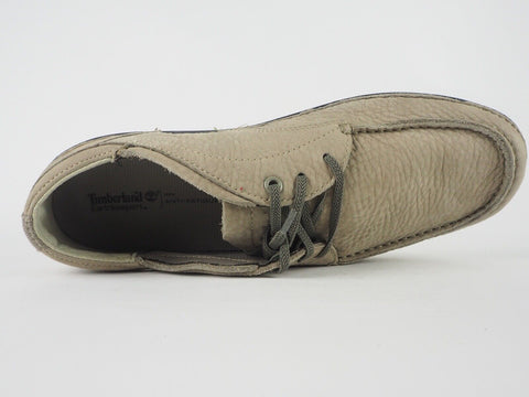 Mens Timberland EK Drum MOC Toe Oxford 5931R Taupe Grey Leather Lace Up Shoes