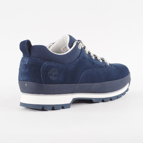 Mens Timberland Euro Hiker Low A689K Navy Leather Lace Up Hiking Walking Shoes