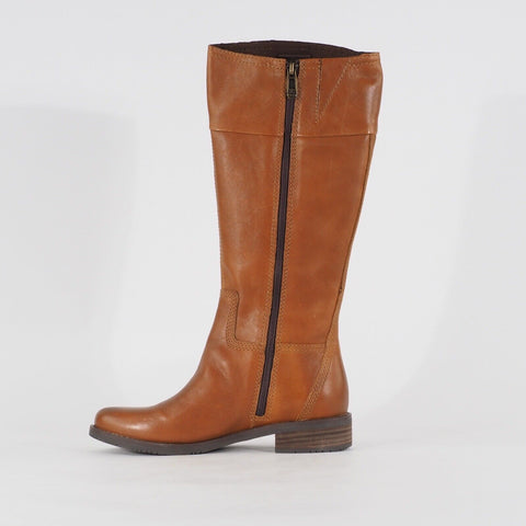 Womens Timberland IRR A1IZ7 Tall Tan Leather Side Zip Casual Everyday Boots