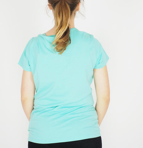 Womens Jack Wolfskin Aldeno F65 T 5009991 Pool Blue Graphic T-Shirt Casual Shirt