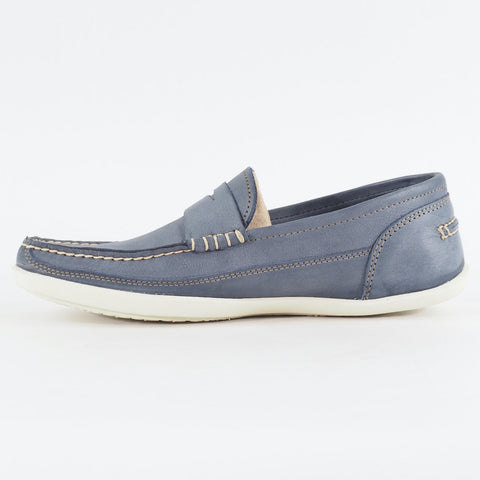 Mens Timberland Odelay Penny A13ZR Navy Blue Leather Slip On Casual Loafer Shoes
