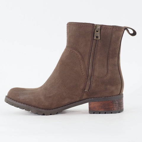 Womens Timberland EK Bethel 26658 Dark Brown Leather Zip Up Casual Chelsea Boots