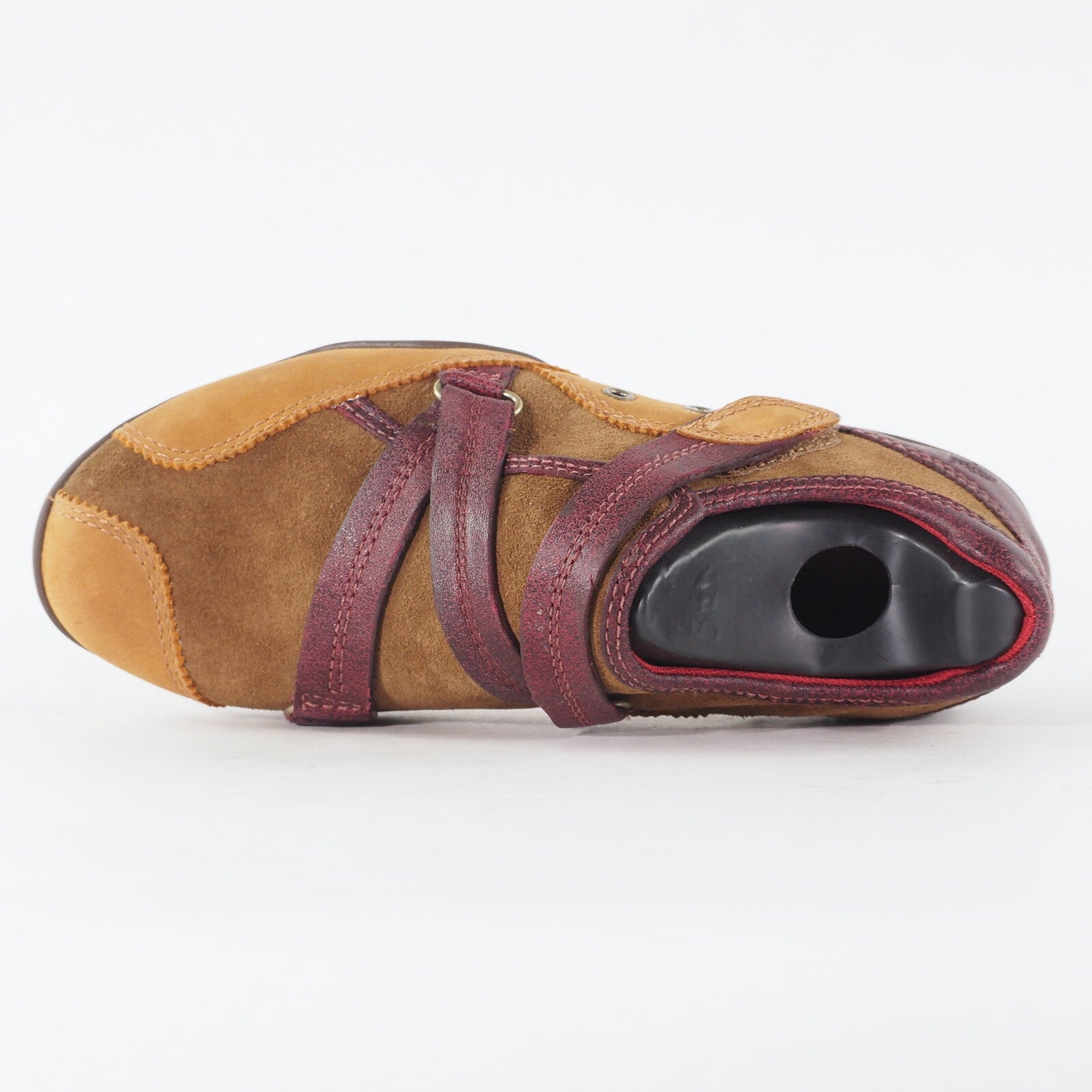 Womens Timberland Cicely Sport 63393 Rust Burgundy Leather Strap Casual Shoes