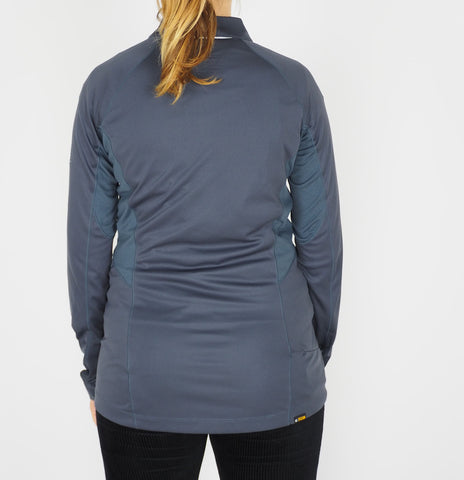 Womens Jack Wolfskin Half Zip 1804601 Ebony Breathable Longsleeve Active Shirt
