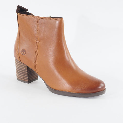 Womens Timberland Eleonor Street Bootie A1PZB Tan Leather Zip Up Chelsea Boots