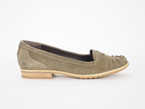 Womens Timberland Thayer Penny Loafer 3651R Olive Leather Slip On Shoes