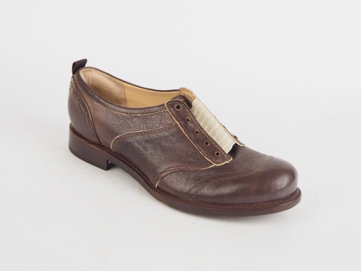 Womens Timberland Handcrafted Lucille Slip Ox 8145R Dark Brown Leather Shoes