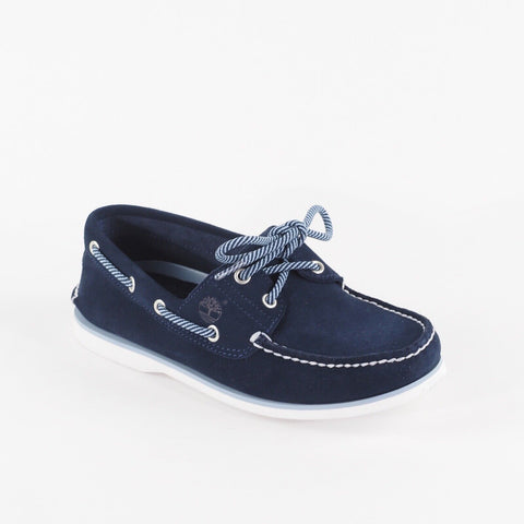 Mens Timberland Classic Boat 2 Eye A43VS Navy Casual Leather Lace Walking Shoes