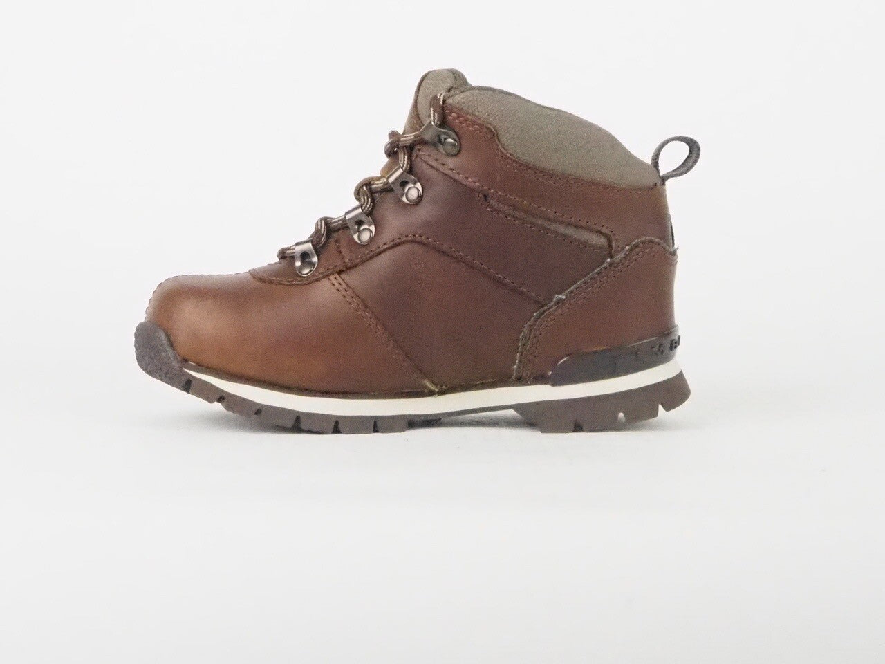 Boys Timberland Alpine Hiker A1I2E Brown Leather Lace Up Boots 