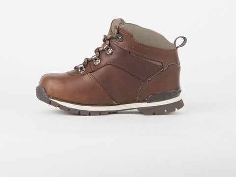 Boys Timberland Alpine Hiker A1I2E Brown Leather Lace Up Boots 