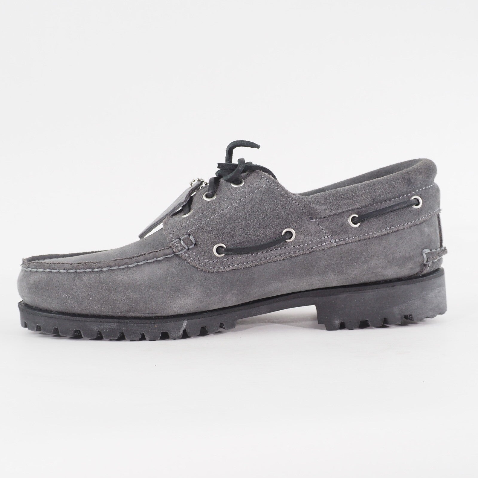 Mens Timberland Premium A68QB Medium Grey Leather Lace up Boat Shoes