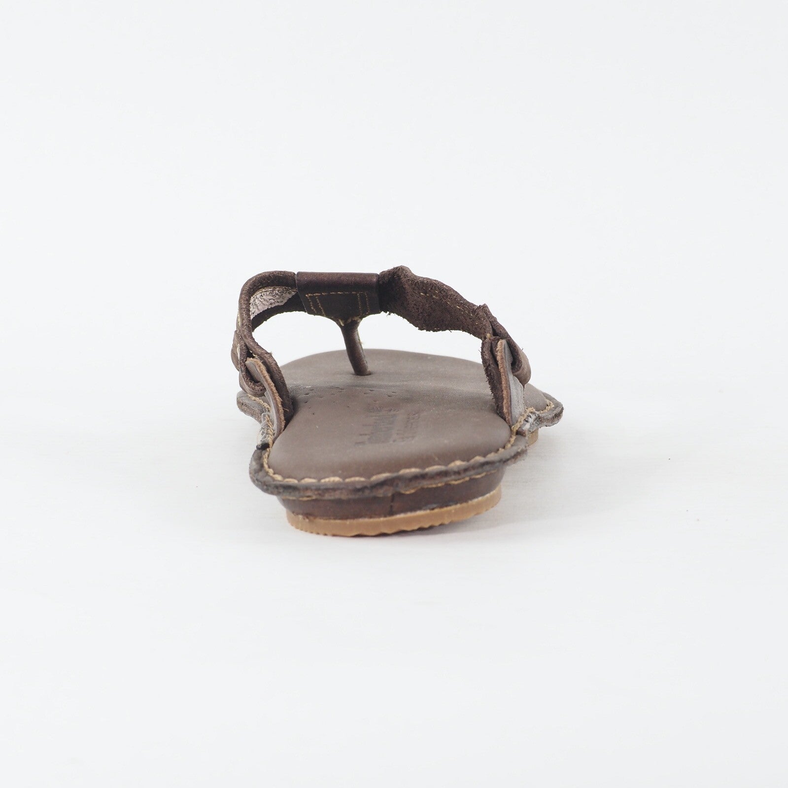 Mens Timberland EK Handcraft 5143A Dark Brown Leather Thong Casual Flip Flop