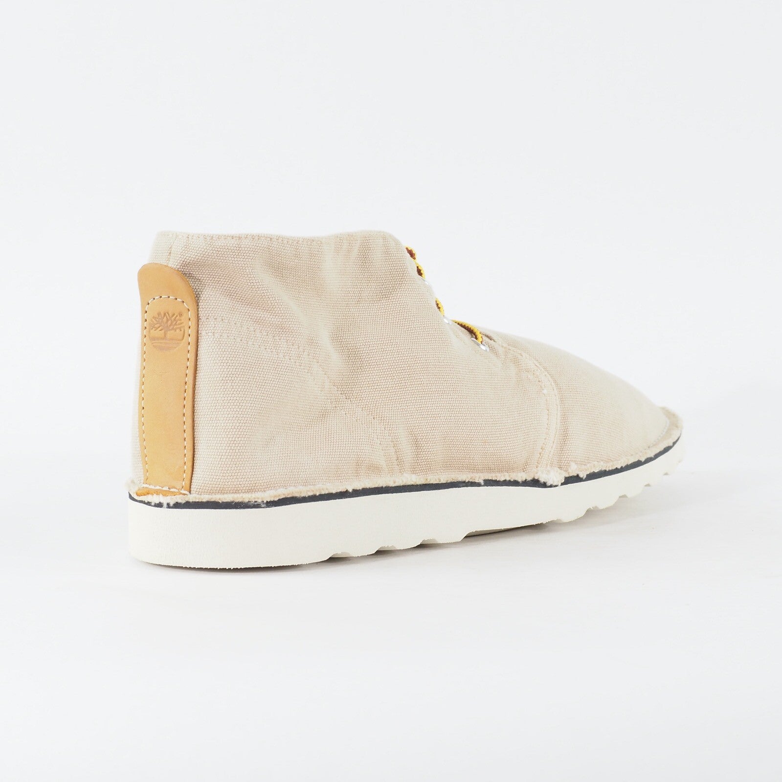 Mens Timberland EK Handcraft Wedge 5135A Light Beige Canvas Lace Up Casual Boots