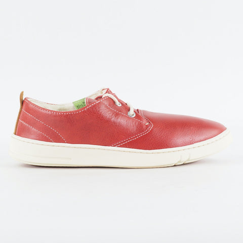 Mens Timberland Hookset Handcrafted Oxford 9345B Red Leather Lace Casual Shoes