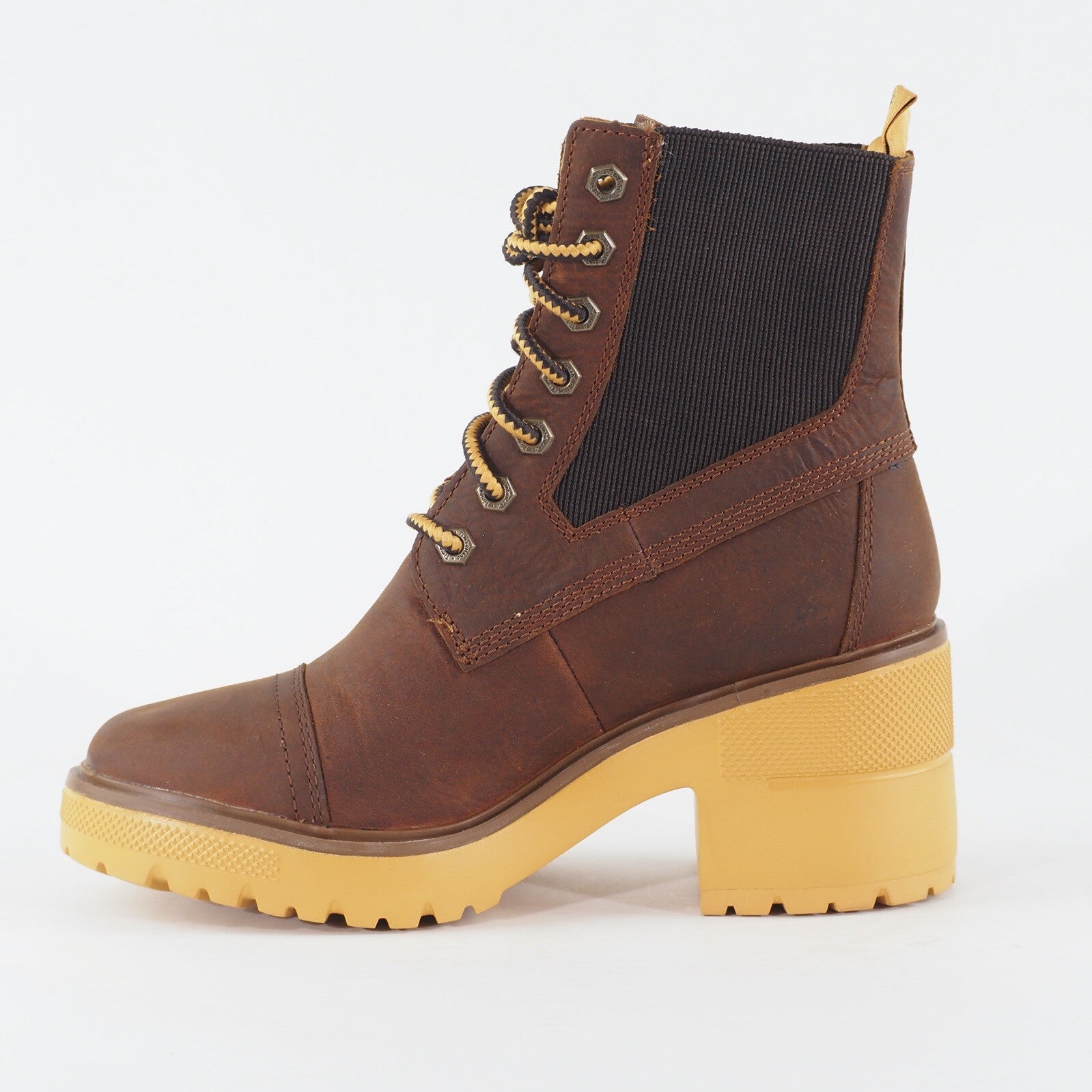 Womens Timberland Silver Blossom A21ZA Brown Leather Lace Up Casual Ladies Boots
