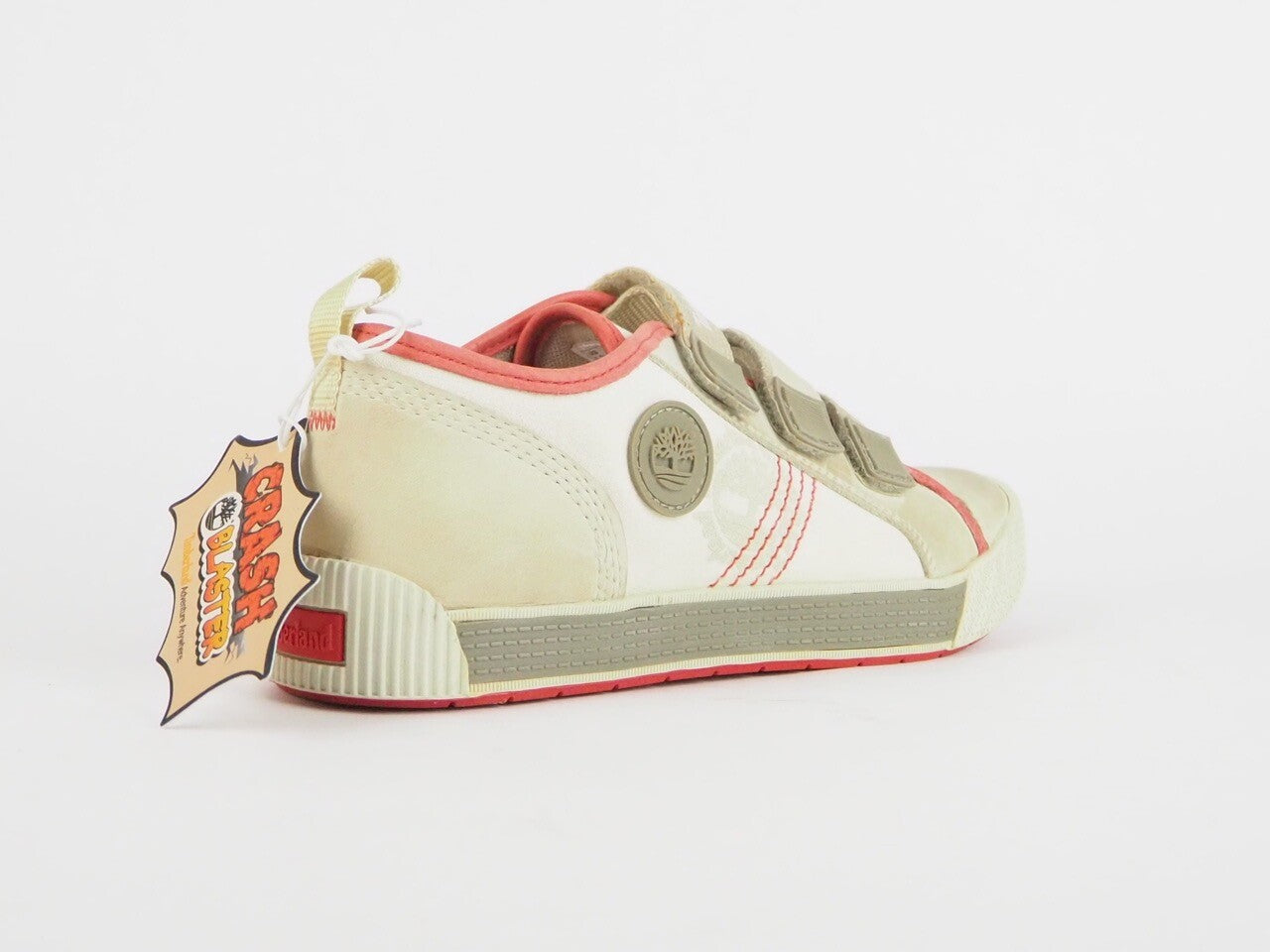 Timberland Ek Crash Blaster 80929 Beige Leather Strap Casual Oxford Shoes