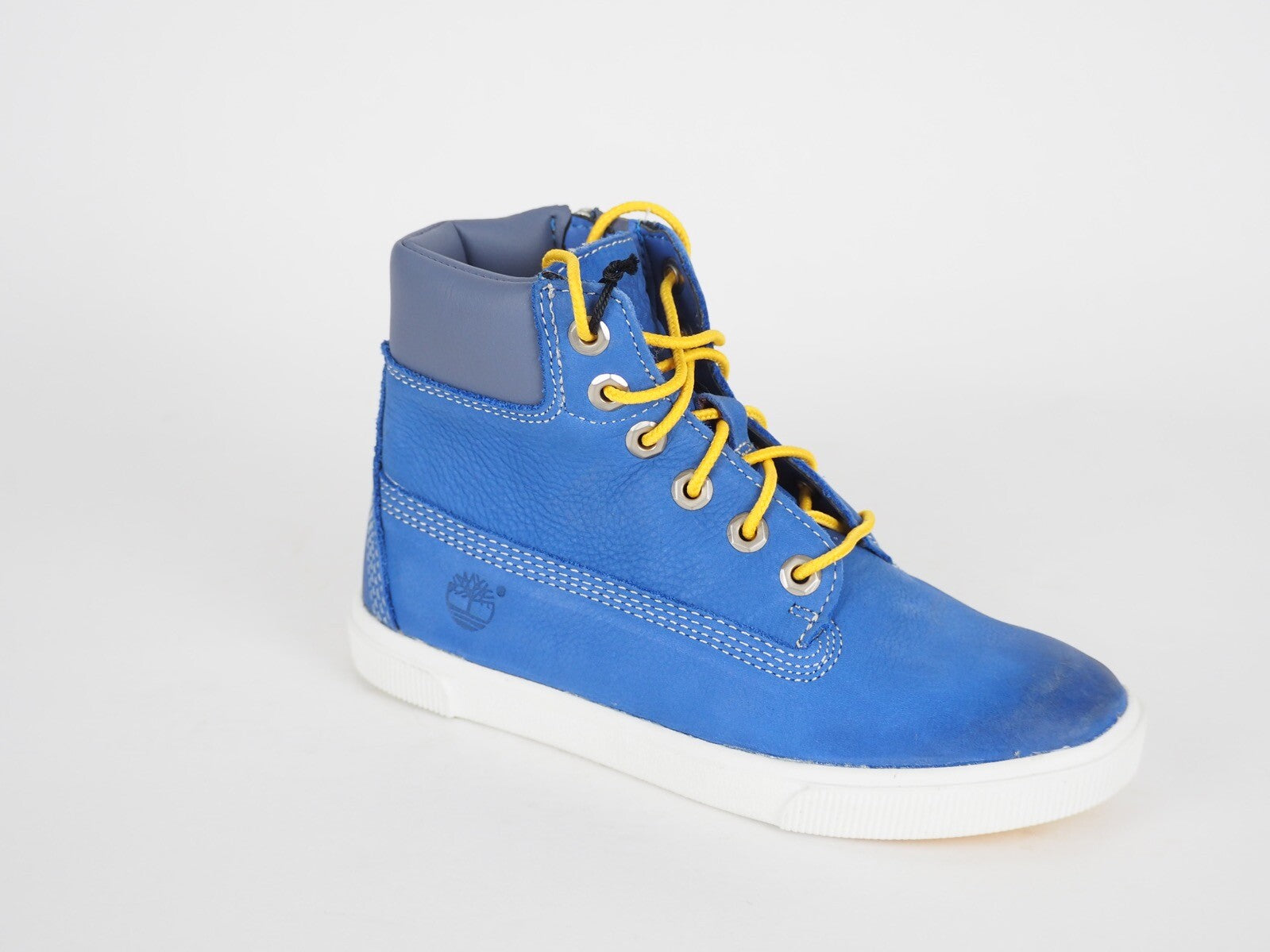 Unisex Timberland EK 2.0 6 Inch 1874A Blue Leather Laced Zip Up Chukka Boots