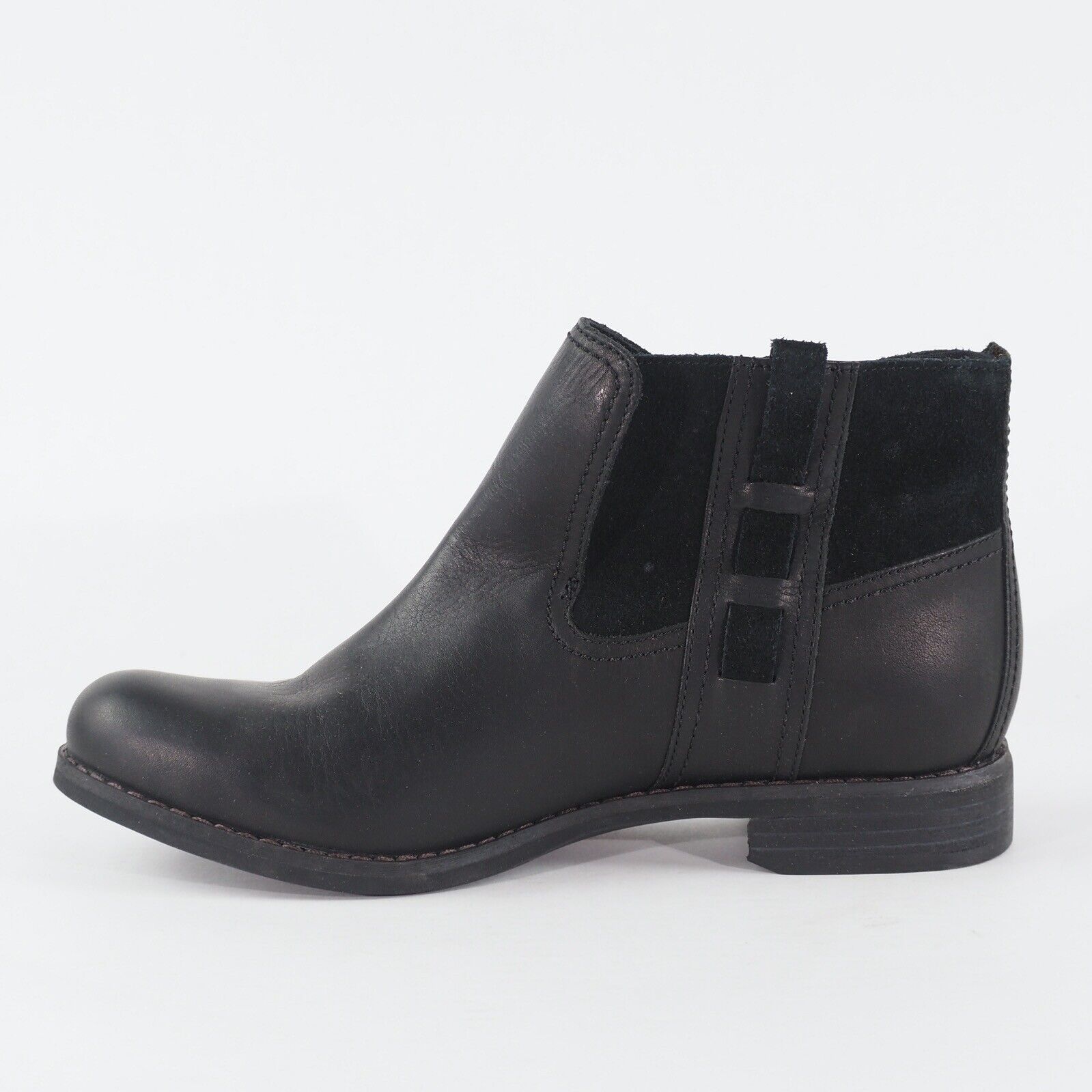 Womens Timberland Chelsea 8705R Black Leather Casual Pull On Ladies Boots