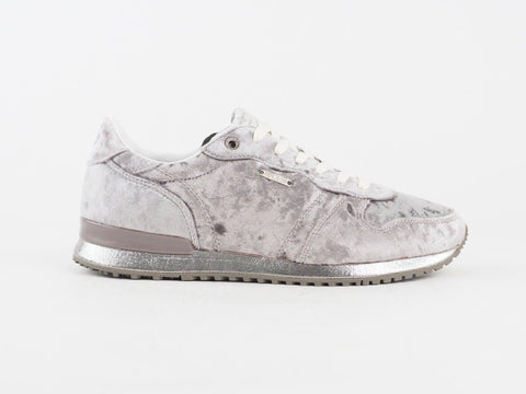 Womens Pepe Jeans Gable PLS30726 Velvet Grey Lace Up Walking Casual Trainers