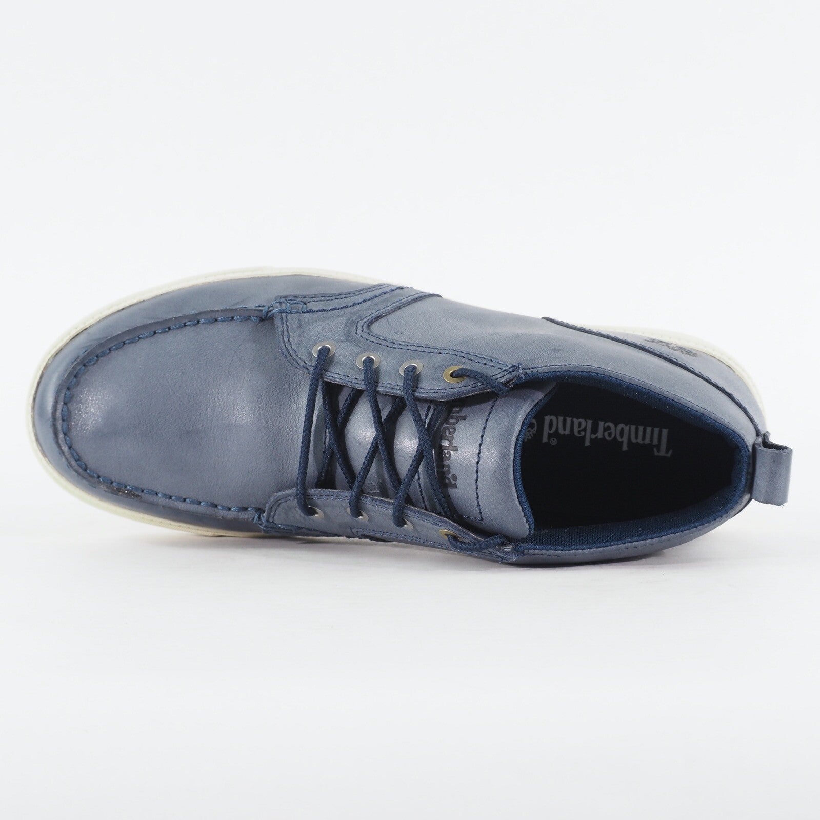 Mens Timberland Fulk LP Chukka A15FX Navy Blue Leather Lace Up Casual Shoes