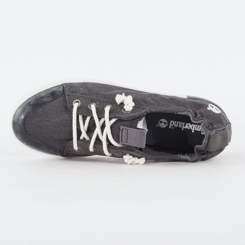 Womens Timberland Newport Bay A15MU Black Canvas Lace Up Low Top Casual Shoes